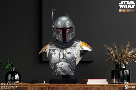 Sideshow Collectibles Boba Fett (The Mandalorian) 1:1 Life Size Bust 400375 Star Wars / The Mandalorian (ÖN SİPARİŞ) - Thumbnail