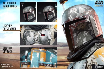 Sideshow Collectibles Boba Fett (The Mandalorian) 1:1 Life Size Bust 400375 Star Wars / The Mandalorian (ÖN SİPARİŞ) - Thumbnail