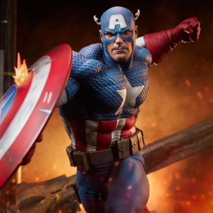 Sideshow Collectibles - Sideshow Collectibles Captain America Premium Format Figure 300765 / Marvel Comics / Steve Rogers