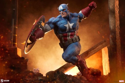 Sideshow Collectibles Captain America Premium Format Figure 300765 / Marvel Comics / Steve Rogers - Thumbnail