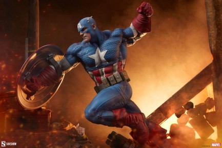 Sideshow Collectibles Captain America Premium Format Figure 300765 / Marvel Comics / Steve Rogers - Thumbnail