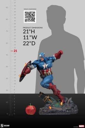 Sideshow Collectibles Captain America Premium Format Figure 300765 / Marvel Comics / Steve Rogers - Thumbnail