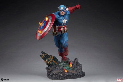 Sideshow Collectibles Captain America Premium Format Figure 300765 / Marvel Comics / Steve Rogers - Thumbnail