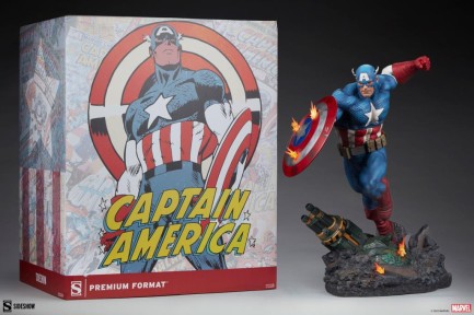 Sideshow Collectibles Captain America Premium Format Figure 300765 / Marvel Comics / Steve Rogers - Thumbnail