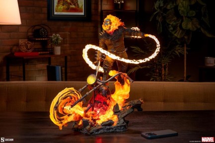 Sideshow Collectibles Ghost Rider Premium Format Figure 300800 Marvel Comics / Spirit of Vengeance (ÖN SİPARİŞ) - Thumbnail