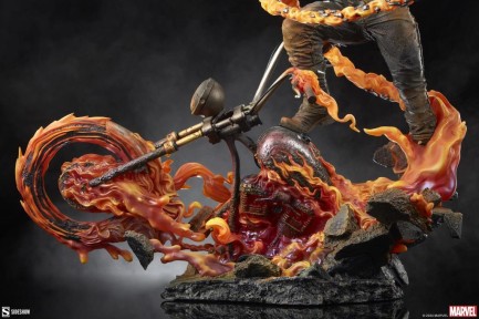 Sideshow Collectibles Ghost Rider Premium Format Figure 300800 Marvel Comics / Spirit of Vengeance (ÖN SİPARİŞ) - Thumbnail