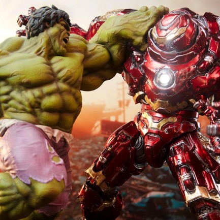 Sideshow Collectibles - Sideshow Collectibles Hulk vs Hulkbuster Maquette 200571 / Marvel Comics / Marvel’s Jade Giant