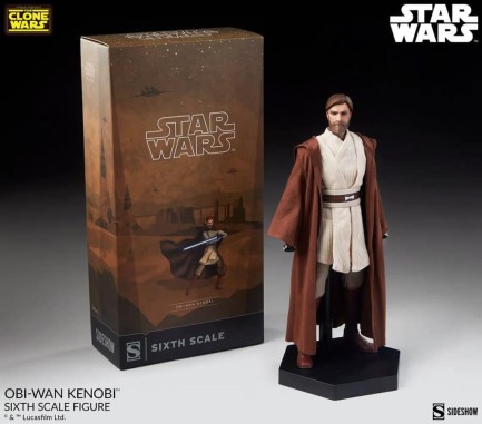 Sideshow Collectibles Obi-Wan Kenobi The Clone Wars Animation Sixth Scale Figure - 100463 - Thumbnail