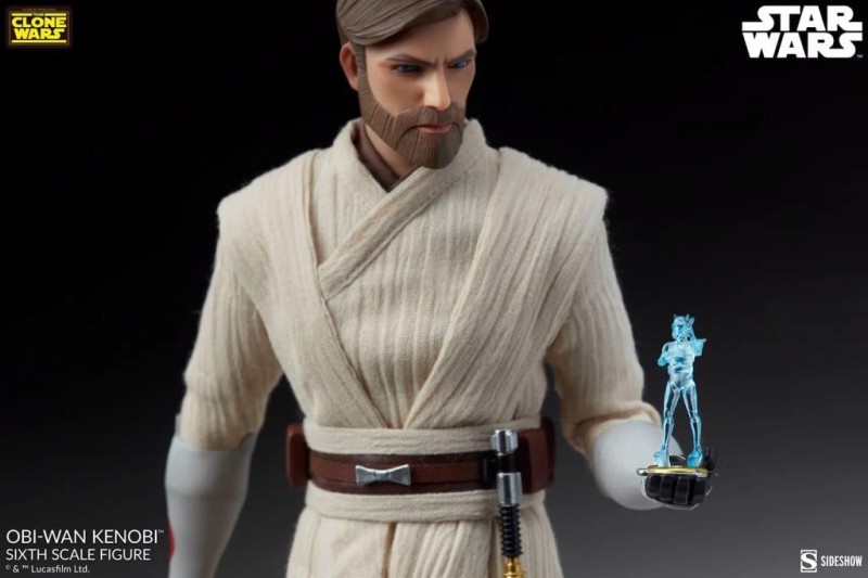 Sideshow Collectibles Obi-Wan Kenobi The Clone Wars Animation Sixth Scale Figure - 100463