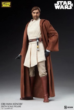 Sideshow Collectibles Obi-Wan Kenobi The Clone Wars Animation Sixth Scale Figure - 100463 - Thumbnail