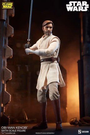 Sideshow Collectibles Obi-Wan Kenobi The Clone Wars Animation Sixth Scale Figure - 100463 - Thumbnail