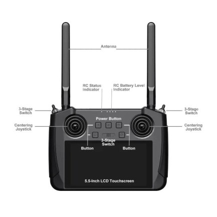 SIYI MK15 Mini HD Handheld Enterprise Smart Controller with 5.5 Inch LCD Touchscreen (HDMI Combo) - Thumbnail