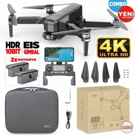 SJRC - SJRC F11 Pro Combo 4K Kameralı Drone Seti - 2 Batarya - 1.5 KM Menzil - 26 Dakika Uçuş Süresi + Çanta + EIS Stabilizasyon