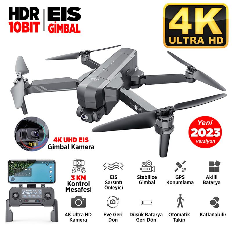 SJRC F11S Pro 4K Kameralı Drone Seti - 3 KM Menzil - 26 Dakika Uçuş Süresi + Çanta + EIS Stabilizasyon