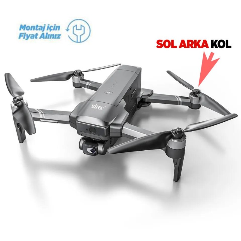 SJRC F22S Pro 4K Drone İçin Sol Arka Motor Kolu Arm (Teknik Servis Ürünüdür-Montaj İçin Fiyat Alınız)