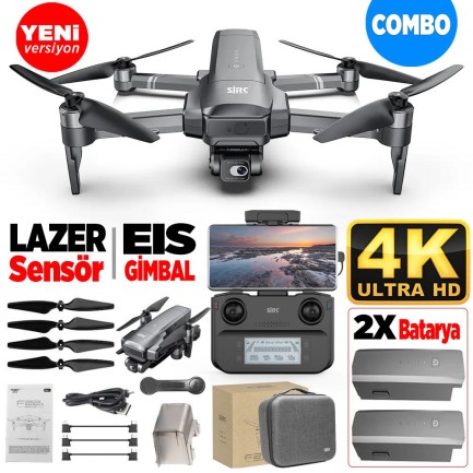 SJRC - SJRC F22S Pro Combo 4K Kameralı Drone Seti - 2 Batarya - 3.5 KM Menzil - Engel Algılama + 35 Dakika Uçuş Süresi + Çanta + EIS Stabilizasyon