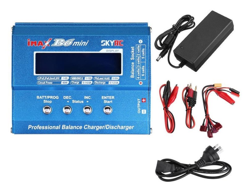 SKYRC İmax B6 Mini Profesyonel Şarj Aleti Orjinal +AC/DC Şarj Adaptörü EU-12V5A