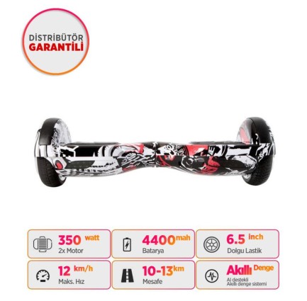 Smart Balance - Smart Balance N3S Elektrikli Kaykay Hoverboard Scooter Self Balancing 6.5 Inch Grafity Desenli 04