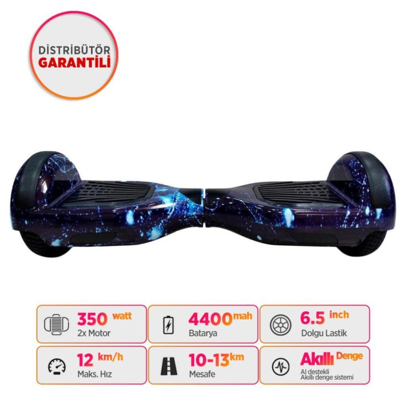 Smart Balance N3S Elektrikli Kaykay Hoverboard Scooter Self Balancing 6.5 Inch Grafity Desenli 09