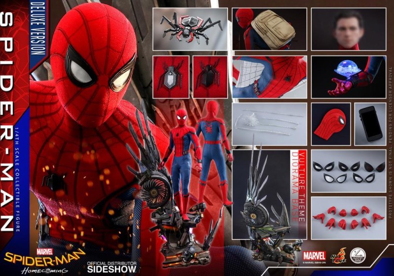 Hot Toys Spider-Man (Deluxe Version) Quarter Scale Figure - 904920 - Marvel Comics / Spider-Man : Homecoming