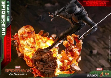 Hot Toys Spider-Man (Stealth Suit) Deluxe Version Sixth Scale Figure MMS541 904858 - Thumbnail