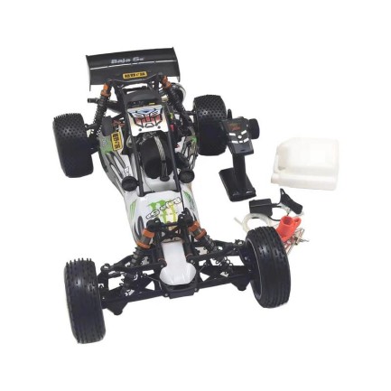 SY RACING 1/5 Baja 5B 30.5CC RTR Kurşunsuz Benzinli Uzaktan Kumandalı RC Arazi Model Araba 80+kmh 75CM Uzunluk Offroad Beyaz-Yeşil (Kullanıma Hazır) - Thumbnail