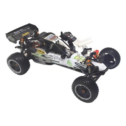 SY RACING 1/5 Baja 5B 30.5CC RTR Kurşunsuz Benzinli Uzaktan Kumandalı RC Arazi Model Araba 80+kmh 75CM Uzunluk Offroad Beyaz-Yeşil (Kullanıma Hazır) - Thumbnail