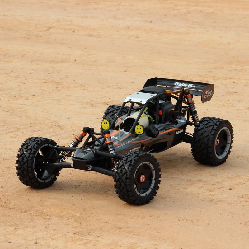 SY RACING 1/5 Baja 5B 30.5CC RTR Kurşunsuz Benzinli Uzaktan Kumandalı RC Arazi Model Araba 80+kmh 75CM Uzunluk Offroad Gri (Kullanıma Hazır)