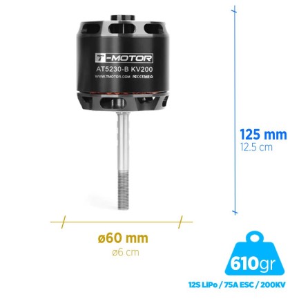 T-MOTOR - T-Motor AT5230-B 25-30CC 200KV Fixed Wing Sabit Kanatlı Brushless Uçak Motoru