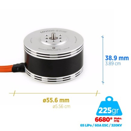 T-MOTOR - T-Motor MN505-S 320KV Brushless Fırçasız Brushless Fırçasız UAV Motor Multikopter Multi-rotor Quadcopter Hexacopter Drone Motoru