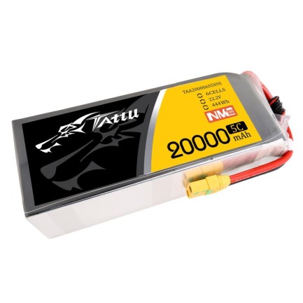 Tattu 20000mAh 22.2V 6S NMC Semi-Solid State Lityum Polimer Li-Po Lipo Batarya Drone Pil - Thumbnail