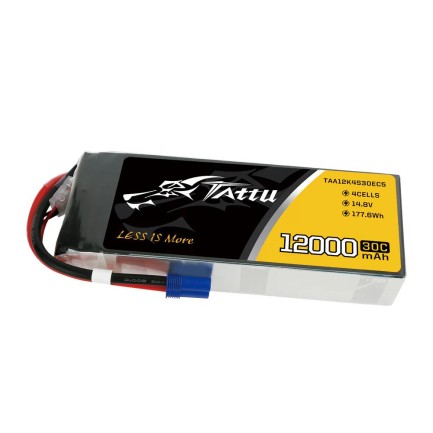 Tattu 4S 12000mAh 14.8V 30C Lityum Polimer Li-Po Lipo Batarya Drone Pil - Thumbnail