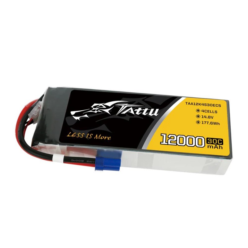 Tattu 4S 12000mAh 14.8V 30C Lityum Polimer Li-Po Lipo Batarya Drone Pil