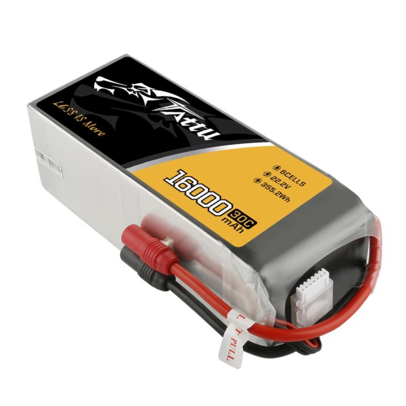 Tattu 6S 16000mAh 30C 22.2V Lityum Polimer Li-Po Lipo Batarya Drone Pil