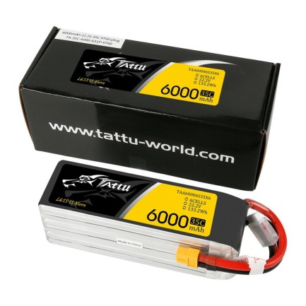 Tattu 6S 6000mAh 22.2V 35C Lityum Polimer Li-Po Lipo Batarya Drone Pil - Thumbnail