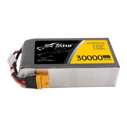 Tattu G-Tech 25C 6S 30000 mAh 22.2V Lityum Polimer Li-Po Lipo Batarya Drone Pil - Thumbnail