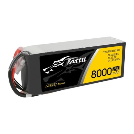 Tattu G-Tech 6S 8000mAh 22.2V 25C Lityum Polimer Li-Po Lipo Batarya Pil - Thumbnail