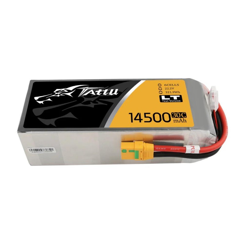 Tattu Low-Temperature 14500mAh 6S 22.2V 30C Lityum Polimer Li-Po Lipo Batarya Drone Pil