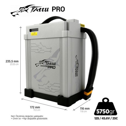 TATTU - Tattu Pro 12S 22000mAh 45.6V 25C Lityum Polimer Li-Po Lipo Smart Batarya Drone Pil