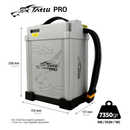 Tattu Pro 14S Lipo 22000mAh 51.8V Lityum Polimer Li-Po Lipo Batarya Drone Pil - Thumbnail