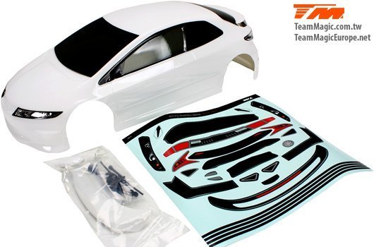 Team Magic Honda Type-R Beyaz Body 1/10 RC Model Araba Kep Cap Shell Kabuk ( Boyalı )