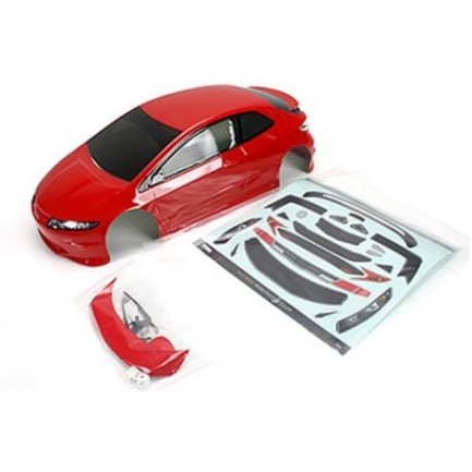 Team Magic Honda Type-R Kırmızı 1/10 RC Model Araba Body Kep Cap Shell ( Boyalı ) - Thumbnail