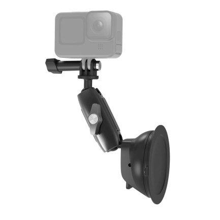 TELESIN Aksiyon Kamera Suction Cup Alüminyum Alaşımlı Üst Kalite Vakumlu Vantuz Bağlantı Parçası ( GoPro Hero12 , Hero11,Hero10,Hero9 Black ,Insta360 ) - Thumbnail