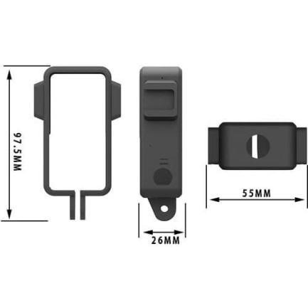 TELESIN DJI Action 2 Aksiyon Kamera İçin Plastik Frame Çerçeve Kafes ( Dual-Screen & Power Combo İle Uyumlu ) - Thumbnail