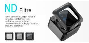 TELESIN DJI Action 2 Aksiyon Kamerası İçin ND8 / ND16 / ND32 3 Lü Magnetic Kamera Lens Filtre Seti - Neutral Density