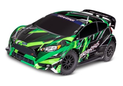 TRAXXAS - Traxxas 1/10 Ford Fiesta ST Rally 4X4 Brushless 1/10 RTR AWD Uzaktan Kumandalı RC Model Araba w/TQi 2.4Ghz Radio/TSM Yeşil