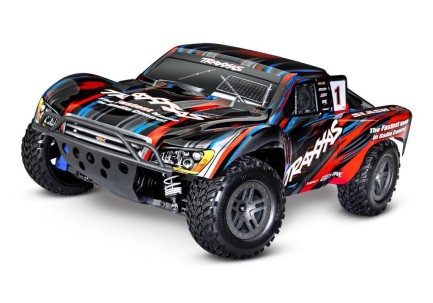 TRAXXAS - Traxxas 1/10 Slash 4x4 BL-2S 4X4 RTR 4WD Brushed Short Course 1/10 TQ Elektrikli Rc Model Araba Kırmızı ( Batarya ve Şarj Aleti Dahil )