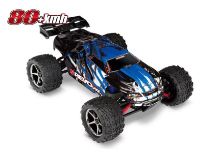 TRAXXAS - Traxxas E-Revo VXL 1/16 4WD Brushless RTR Truck Elektrikli Rc Model Araba TQi & TSM Mavi ( Batarya ve Şarj Aleti Dahil )