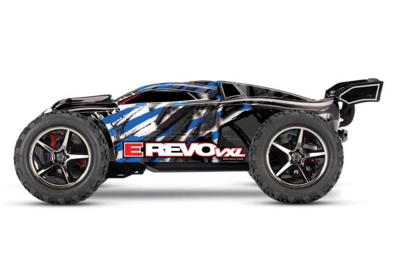 Traxxas E-Revo VXL 1/16 4WD Brushless RTR Truck Elektrikli Rc Model Araba TQi & TSM Mavi ( Batarya ve Şarj Aleti Dahil )