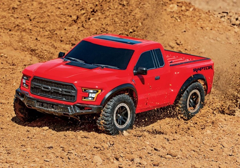 Traxxas 2017 Ford Raptor RTR Slash 1/10 2WD Truck & TQ Kumandalı Elektrikli Rc Model Araba Kırmızı ( Batarya ve Şarj Aleti Dahildir )